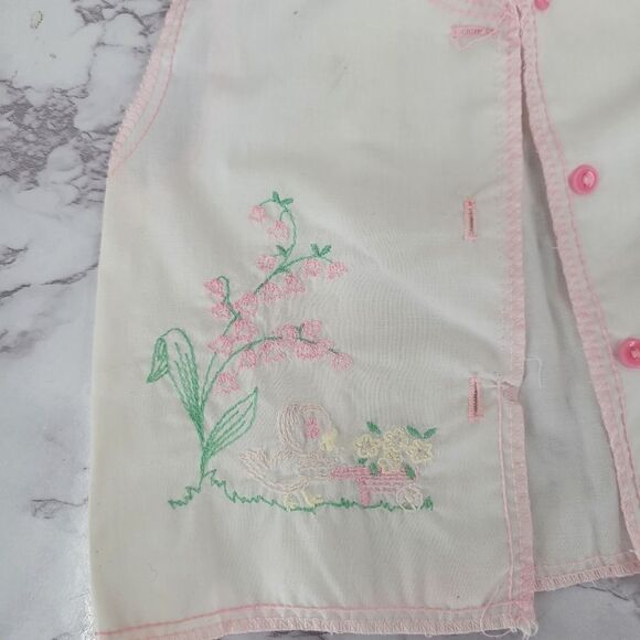 Samson Brothers Jhablas Summer Diaper Shirts Lot of 2 Newborn Vintage Girls - Picture 5 of 11